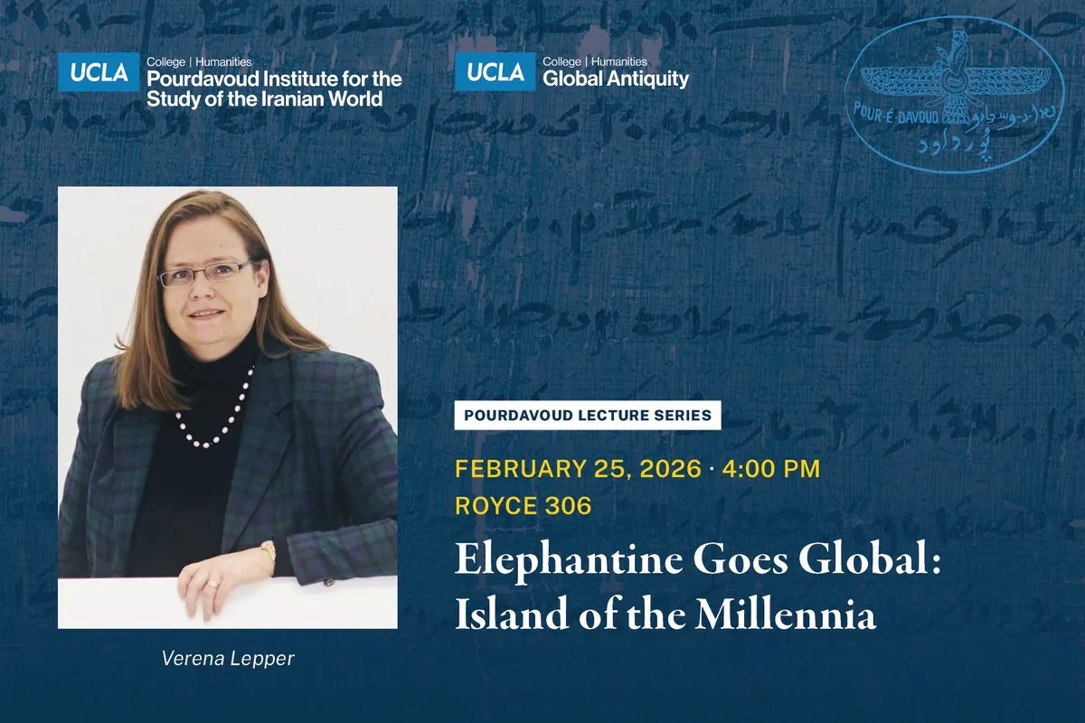 "Elephantine Goes Global: Island of the Millennia," Pourdavoud Lecture Series delivered by Verena Lepper.