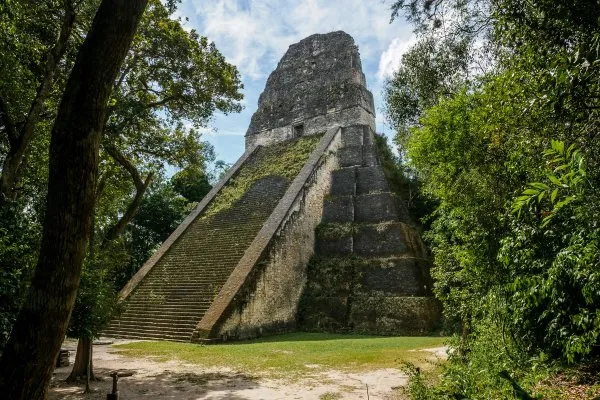 Temple V of Maya city of Tikal, Guatemala.
