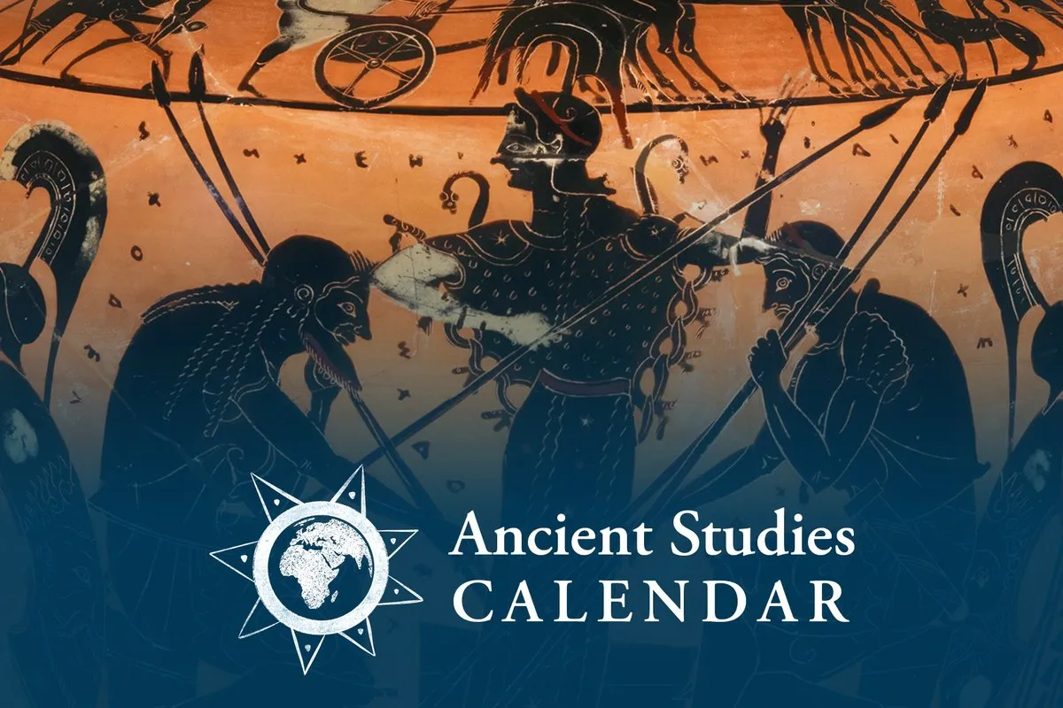 Ancient studies calendar tile featuring Greece